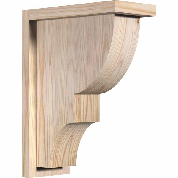Ekena Millwork Ridgewood Smooth Corbel w/Backplate, Douglas Fir, 5 1/2"W x 12"D x 16"H COR06X12X16RID01SDF - main